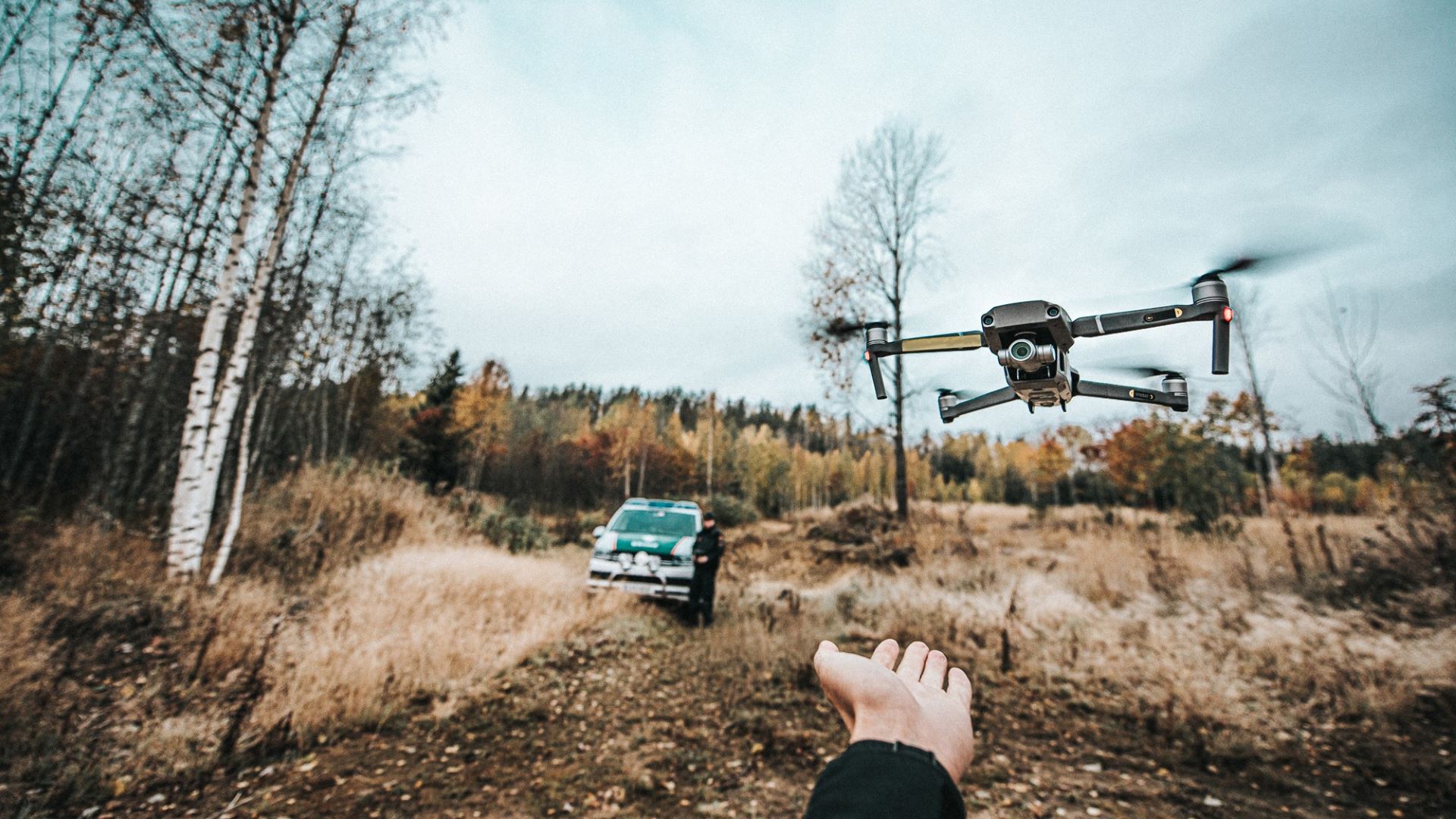 Rajavartiolaitoksen drone ilmassa